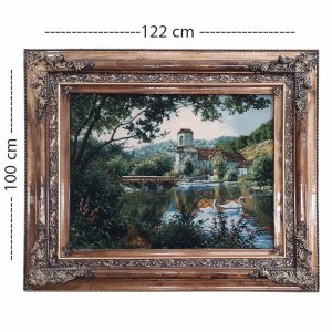 تابلو فرش دستباف طرح منظره